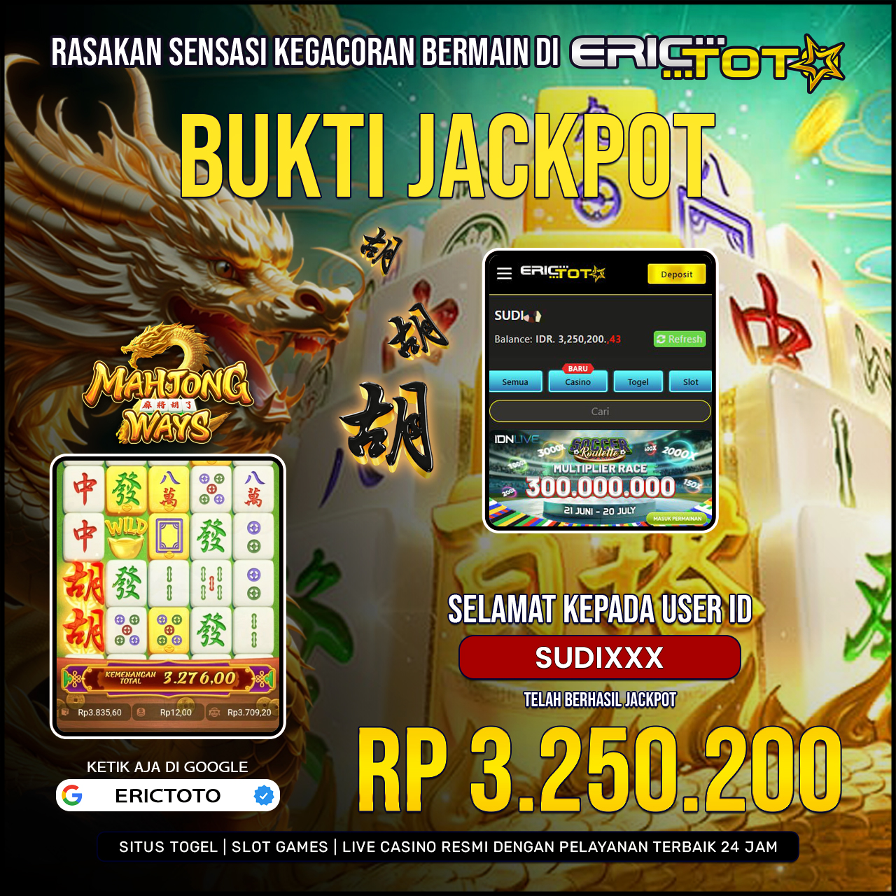 BUKTI JP MAHJONG WAYS 2