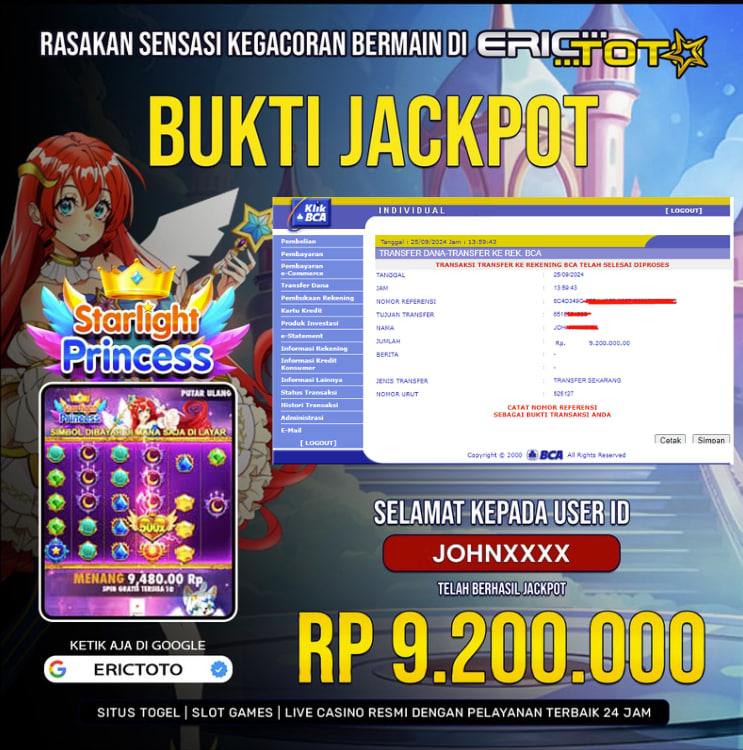 BUKTI JP STARLIGHT PRINCESS