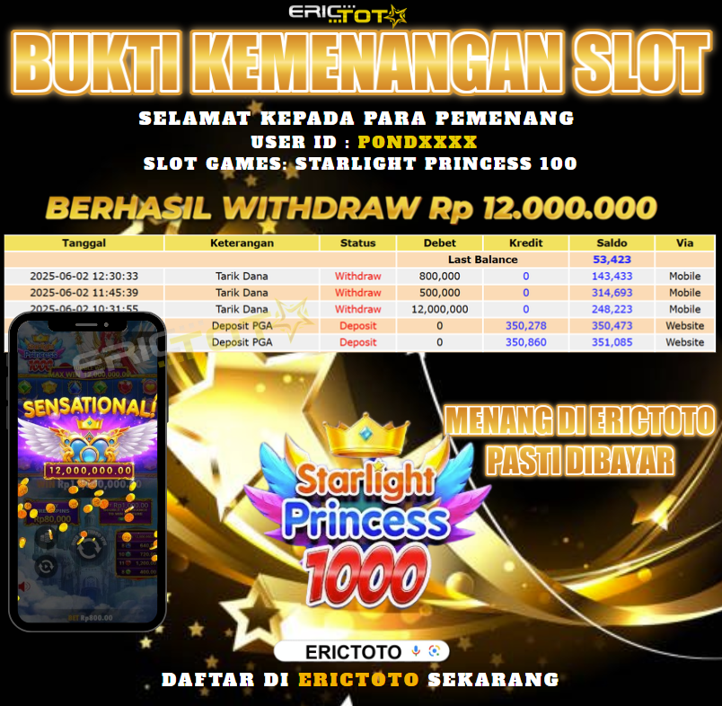 SELAMAT ATAS KEMENANGAN NYA